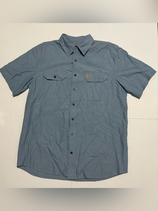 Carhartt Other - Carhartt Relaxed Fit Short Sleeve Work Shirt XL Tall Light Blue Cotton
